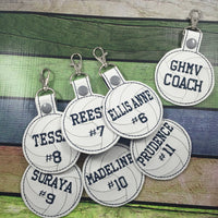 Sports Team Bag Tags - backpack tags - volleyball - tennis - football - baseball - softball - basketball - team pack - free coach gift