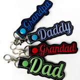 Fathers Day gift- Dad - Daddy -Grandpa-Grandad-keychain-personalized keychain- best gifts for him