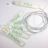 Personalized Phone Cable Label - cord organizer - cord organiser-Charger Cord Sleeve - cable  - for iphone lightning cable  or micro USB