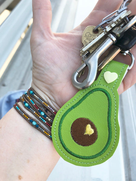 Avocado keyring tag - novelty keyfob - low carb keyring keychain -best gifts for her- gifts under 10