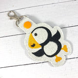 Puffin tag - novelty keyfob - puffin keyring keychain -best gifts for kids - gifts under 10