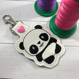 Panda tag - novelty keyfob - panda keyring keychain -best gifts for teens- gifts under 10