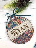 Personalized Christmaa Ornament - embroidered holiday keepsake Ornaments