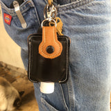 Hand Sanitizer Case -clip on keyfob - keychain to hold 2 oz Purcell or Assurance brand travel size hand sanitizers