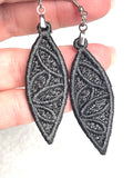 Pirouette Freestanding Lace Embroidered Earrings