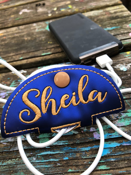 Personalized Phone Cable /Earbuds Organizer